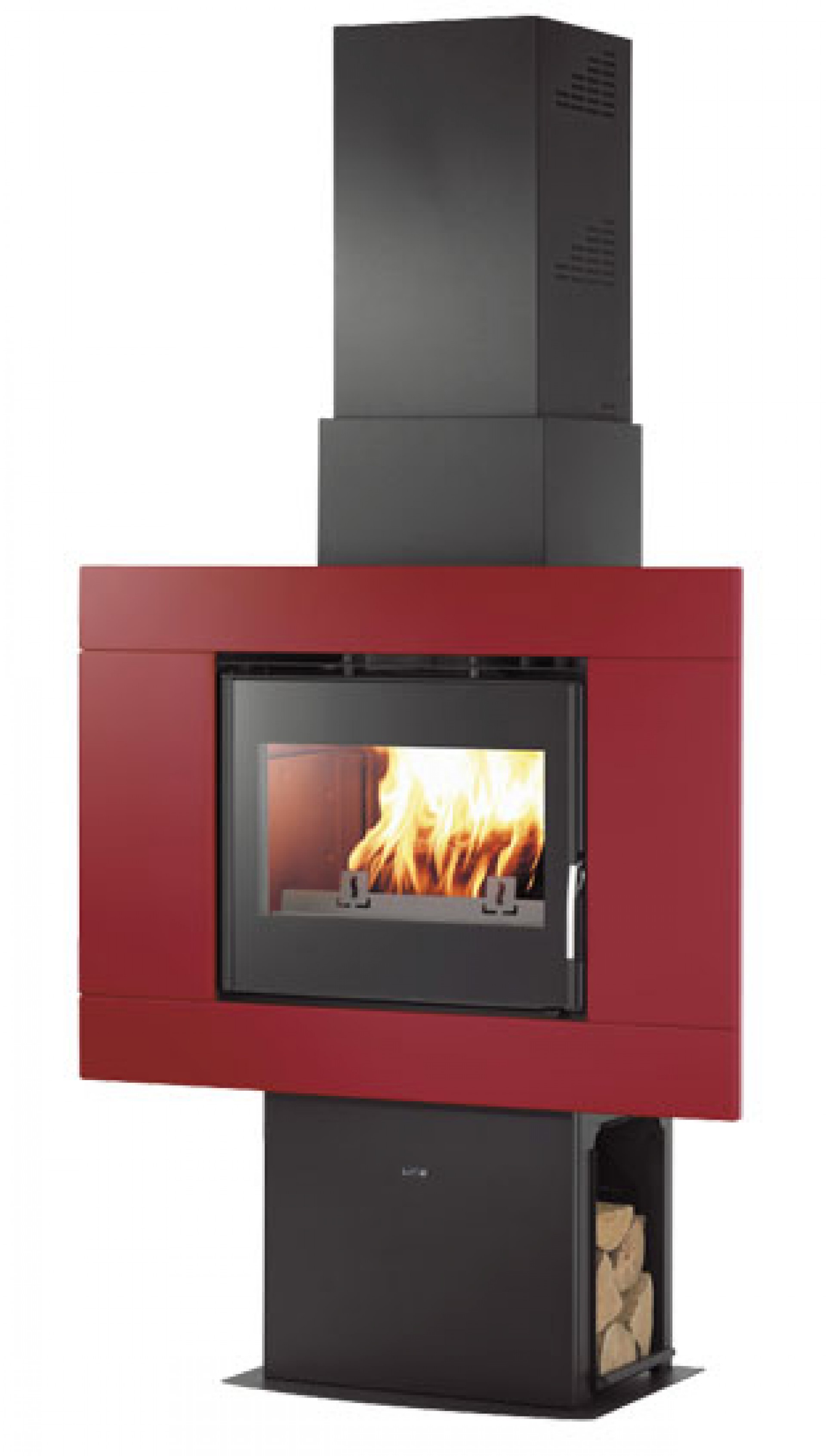 Kamin Supra VALLAURIS 2 TABLO-Bordo rdeča