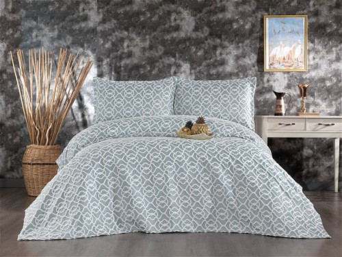 POSTELJNINA MERLIN 240X260 CM - MODRA