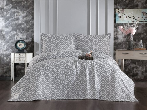 POSTELJNINA MERLIN 240X260 CM -SIVA