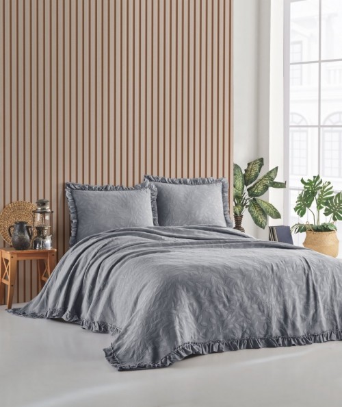 POSTELJNINA ILDA 220X240 CM - SIVA