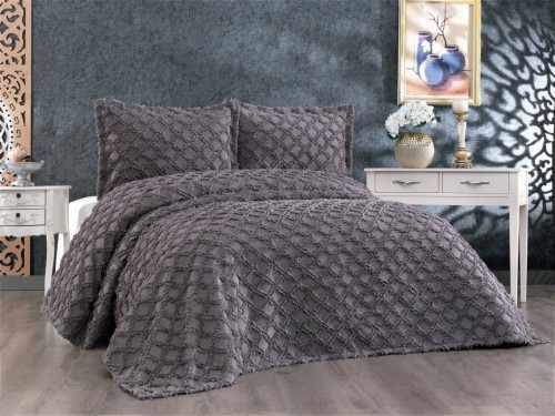 POSTELJNINA HAREM 240X260 CM - ANTRACIT