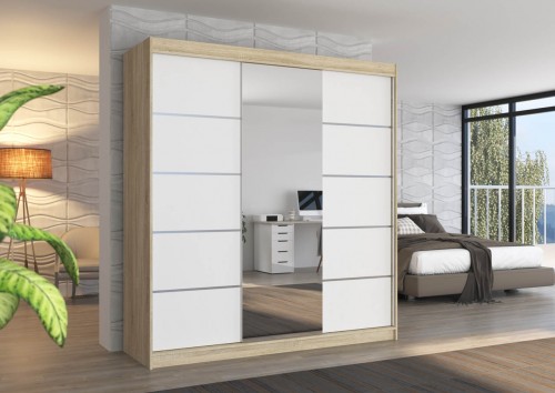 GARDEROBNA OMARA BERGEN 200 CM (VEČ BARV)