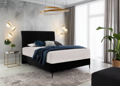 Boxspring postelja Blanca z oblazinjenim vzglavjem