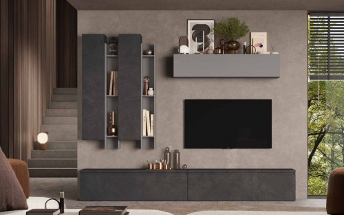 Dnevni regal v skrilasto in svinčeno sivi INFINITY 2.0 900004-ADPB
