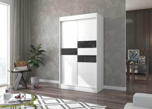 Drsna omara BATIA z lakobelom 120 cm - BELA