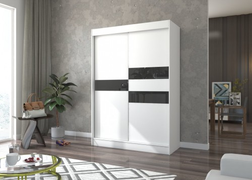 Drsna omara BATIA z lakobelom 150 cm - BELA