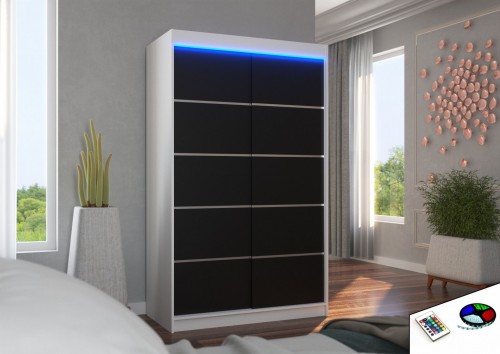 Drsna omara BENISSO z LED osvetlitvijo, 120 cm (več barv)