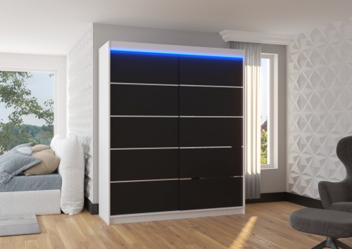 Drsna omara SPECTRA z LED osvetlitvijo, 180 cm (več barv)