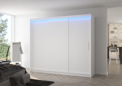 Drsna omara z LED osvetlitvijo ANTOS 250 - BELA