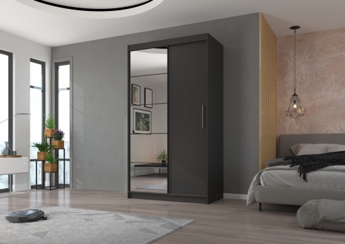 Drsna omara z ogledalom ESTI 120 cm