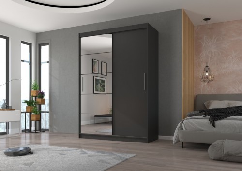 Drsna omara z ogledalom ESTI 150 cm