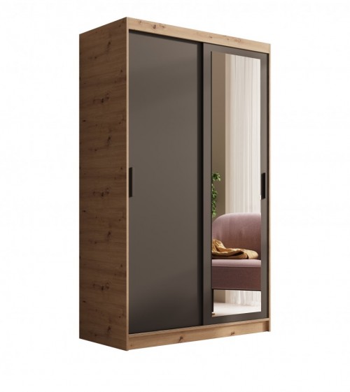 Drsna omara z ogledalom Hailey 120 cm