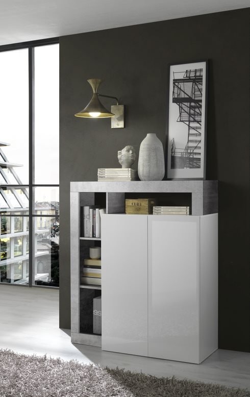 Elegantna bela komoda z 2 vrati HAMBURG 209030-04CE