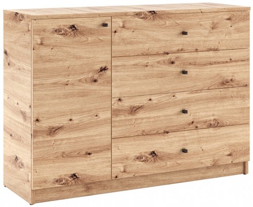 Elegantna komoda Evi I za spalnice in dnevne sobe - HRAST ARTISAN-HRAST