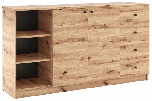 Elegantna komoda Evi II iz hrasta Artisan - HRAST ARTISAN-HRAST