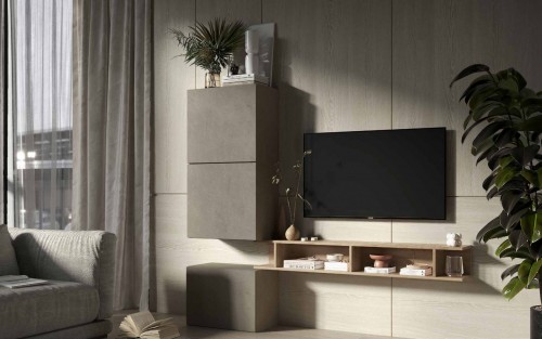 Elegantna TV omarica glina/hrast INFINITY 2.0 900051-AGK