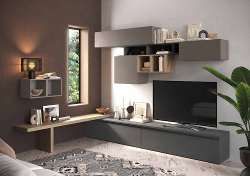 Elegantna TV omarica iz gline in hrasta INFINITY 2.0 900045-AGKPB