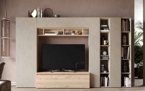 Elegantna TV omarica v glini in hrastu INFINITY 2.0 900036-AGK