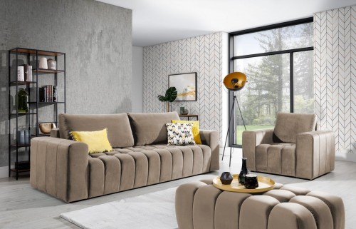 Elegantni dnevni set Lazaro 3+1+Tabure