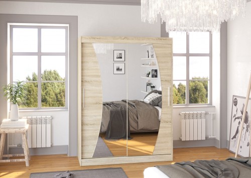 Garderobna omra z drsnimi vrati Modesto (150 cm)