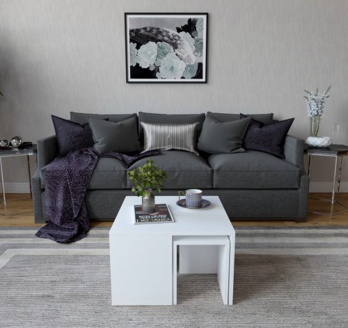 Klubska mizica Parel (Bela)