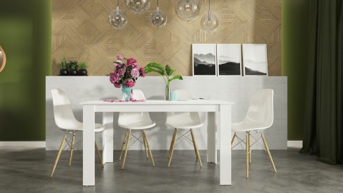 Sestavljena miza KONGO 140x80 - bela