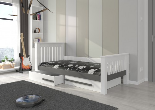 Mladinska postelja CARMEL z dvema predaloma 200x90 cm (več barv)