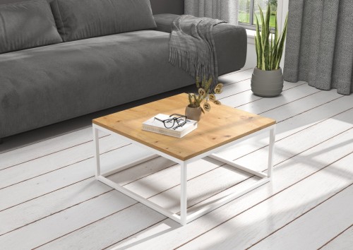 Moderna kavna mizica BELTEN 65x65 cm - BELA
