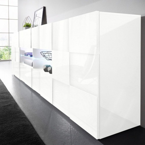 Moderna kredenca z 2 vrati in 4 predali 241x84 cm DAMA 209008-08