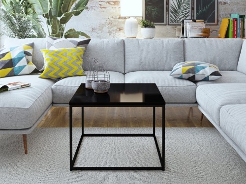 Moderna kvadratna kavna mizica BELRET 60x60