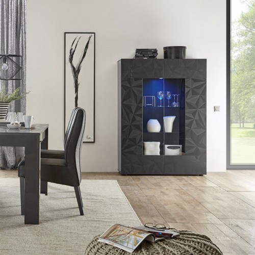 Moderna vitrina s 2 vrati 121x166 cm PRISMA 202399-06