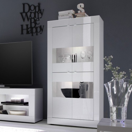 Moderna vitrina z 4 vrati, 162 cm višine - BASIC 209015-06