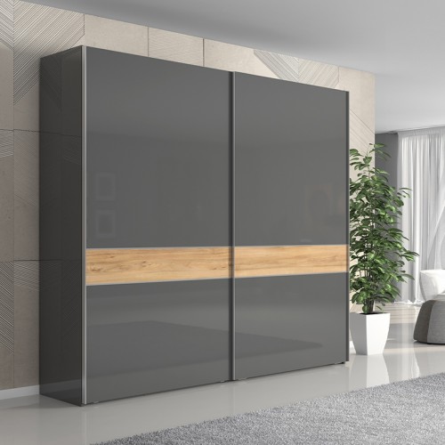 OMARA Z DRSNIMI VRATI KALLA ONYX 230 CM
