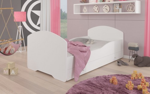 Otroška postelja PEPE PLACE z vzmetnico in predalom 160x80 cm - BELA