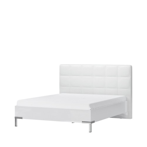 POSTELJA KALLA PIANO 180 CM - BELA VISOKI SIJAJ