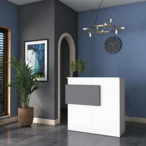Recepcijska miza Tamor (Bela/Antracit)