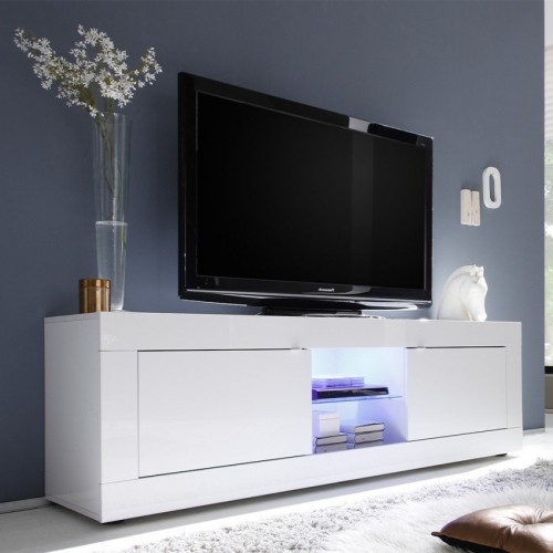 Sodoben TV regal z 2 vrati, dolžina 180 cm - BASIC 209015-02