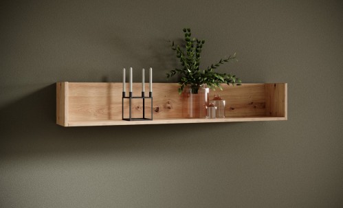 Stenska polica JANEZ, 120 cm - HRAST ARTISAN