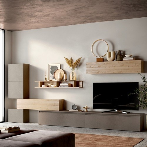Stenska sestava za dnevno sobo 375x170 cm INFINITY 2.0 900037-AGBRK