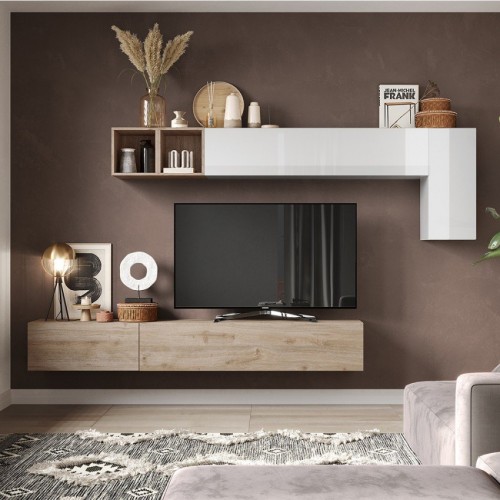 Stenska TV enota z visečimi elementi INFINITY 2.0 900041-BIK