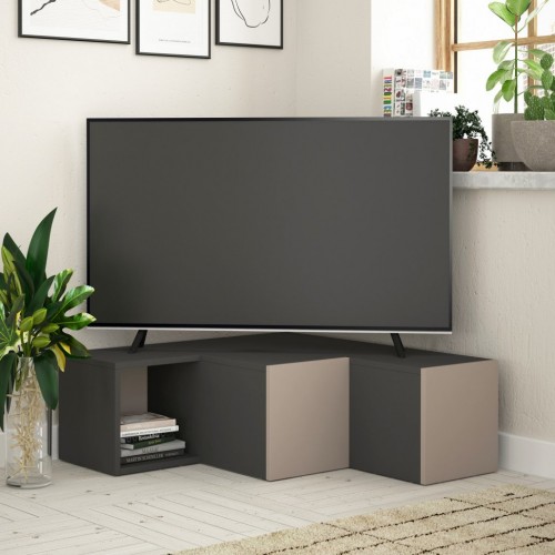 TV omarica Firan (Antracit/Svetlo rjava)
