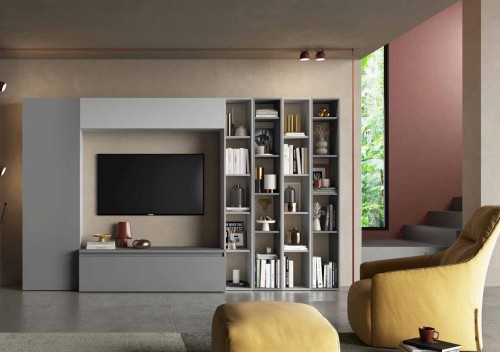 TV omarica v skrilasto in svetlo sivi barvi INFINITY 2.0 900010-ADGE