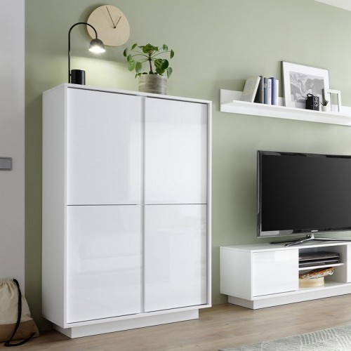 Visoka moderna omarica z 4 vrati, h145 cm - ICE 209000-04