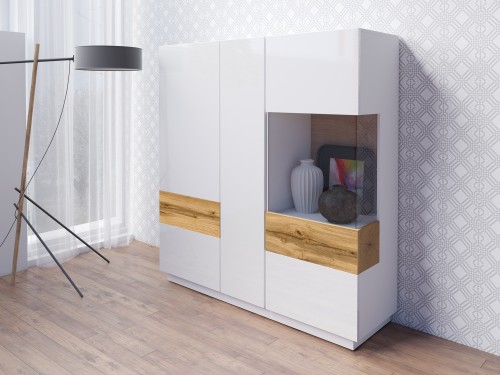 VITRINA STOCKHOLM BELA/HRAST