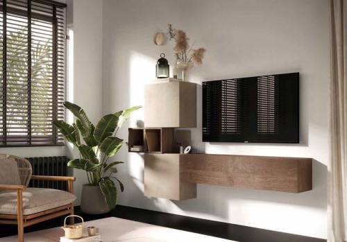 Stenska TV omarica z moduli, dolžina 222 cm, višina 175 cm - INFINITY 2.0 900053