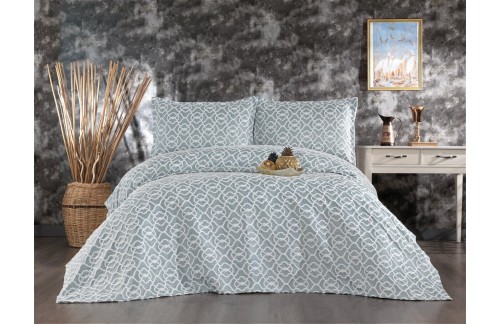 POSTELJNINA MERLIN 240X260 CM - MODRA