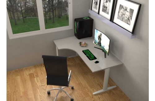 Kotna pisalna miza TK02-Siva-180x120