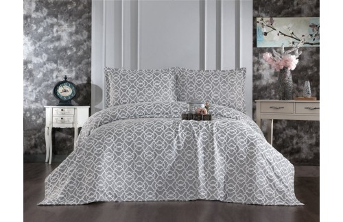 POSTELJNINA MERLIN 240X260 CM -SIVA