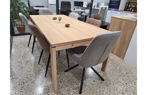 AKCIJSKI SET LEONE – miza ESVALD + 4 stoli MARGARITA (rajv + siv) + 2 stola KANAD (siv)