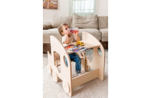 MONTESSORI MIZICA S STOLČKOM (NATUR)